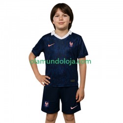 Camisola França Criança Equipamento Primeiro 2025 Manga Curta